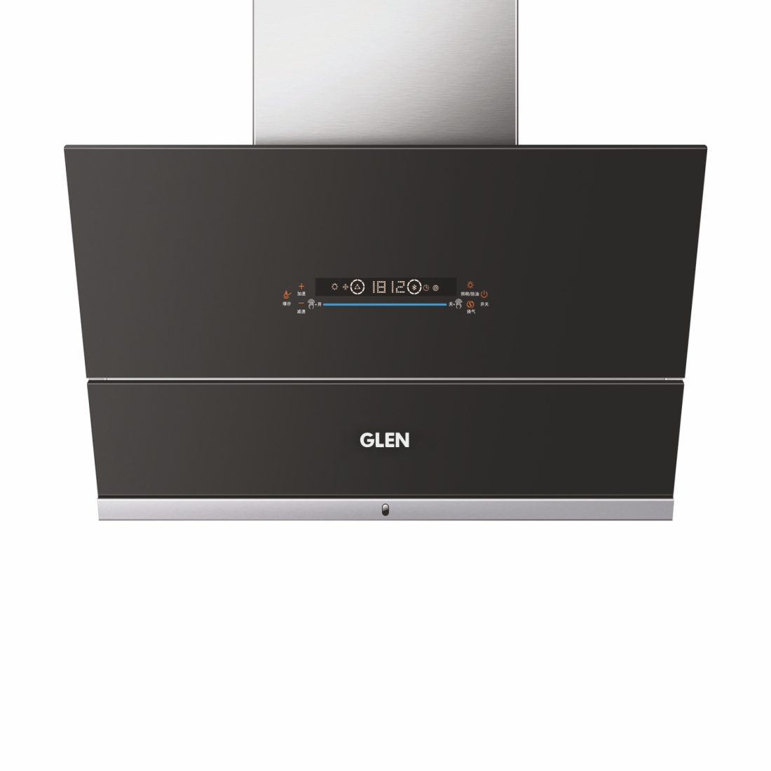 Glen GL 6074 Auto Clean 90 cm Black Wall Mount Chimney