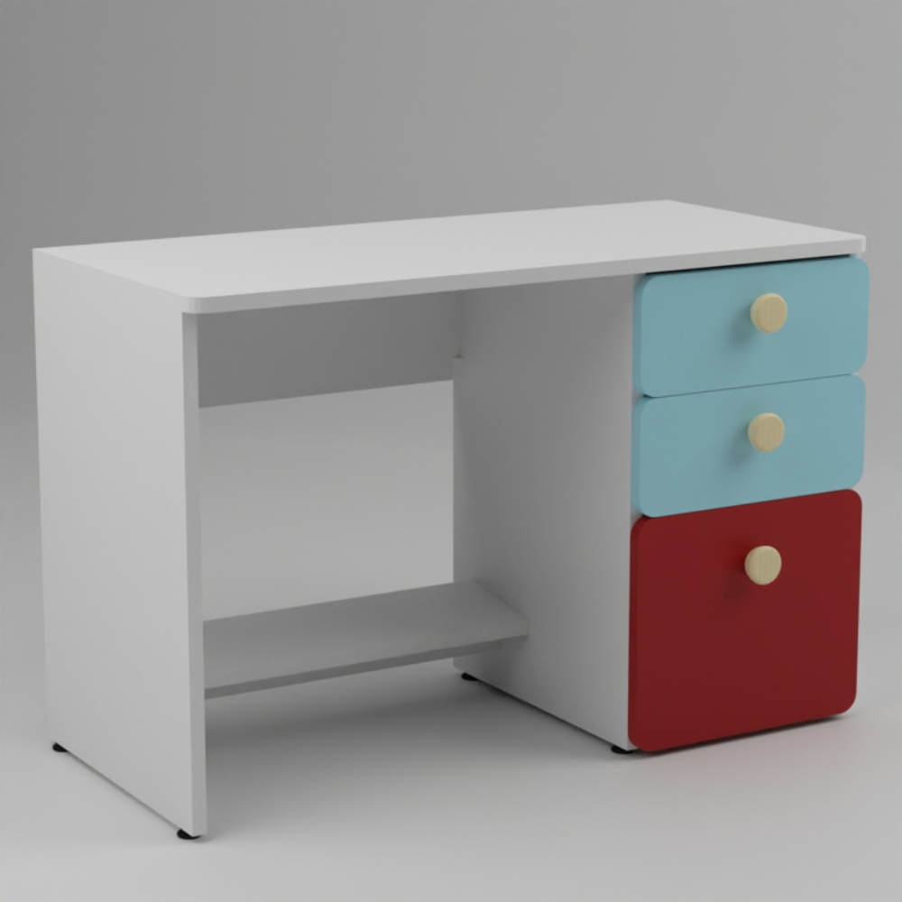 Lycka Satin Blue Mike Study Table