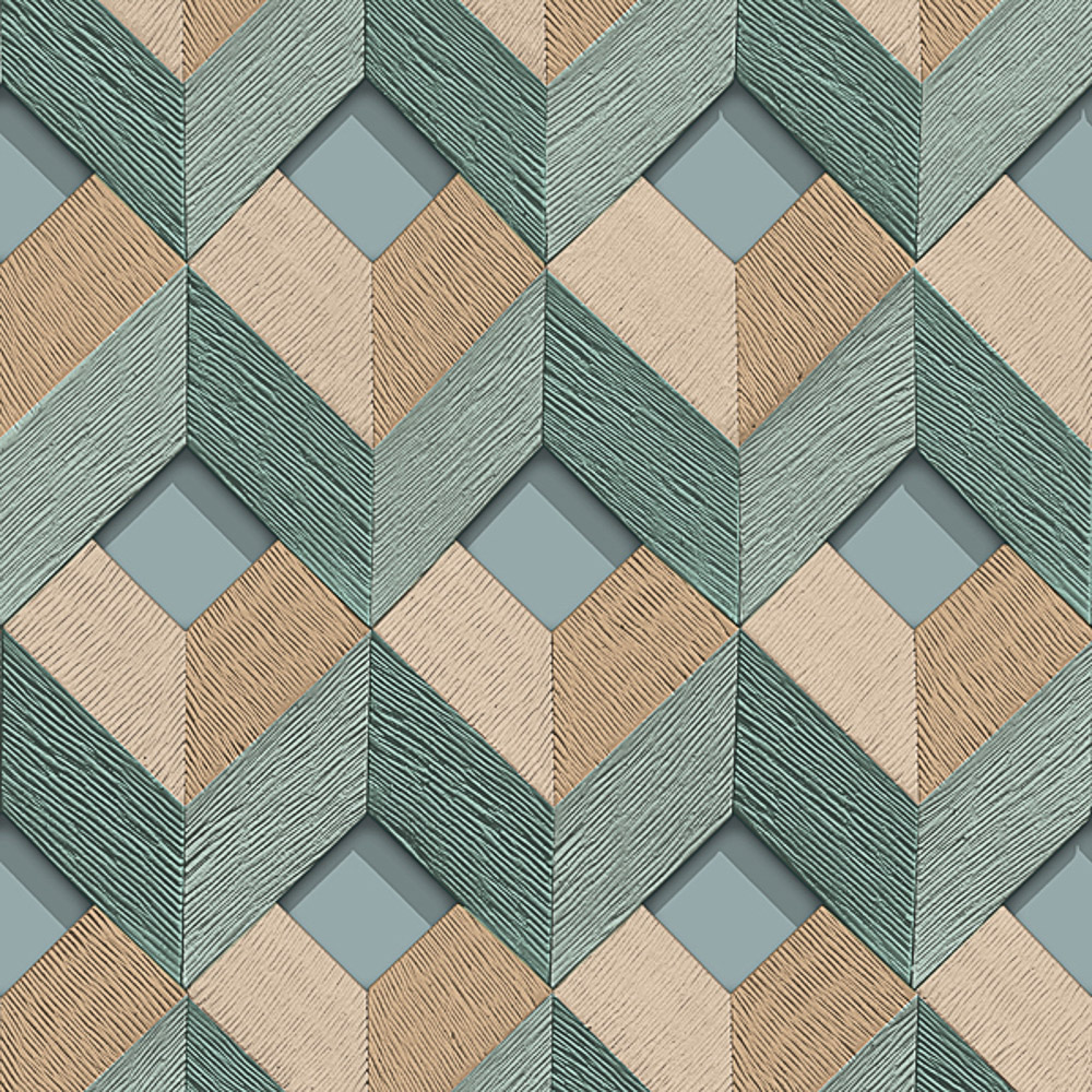 Marshall WALLTEX WT 1808-3 Green 3D Wallpaper Marshall WALLTEX WT 1808-3 Green 3D Wallpaper